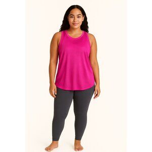 DYI Women's Tap Back Sleeveless Tank Top Fuchsia Size Small